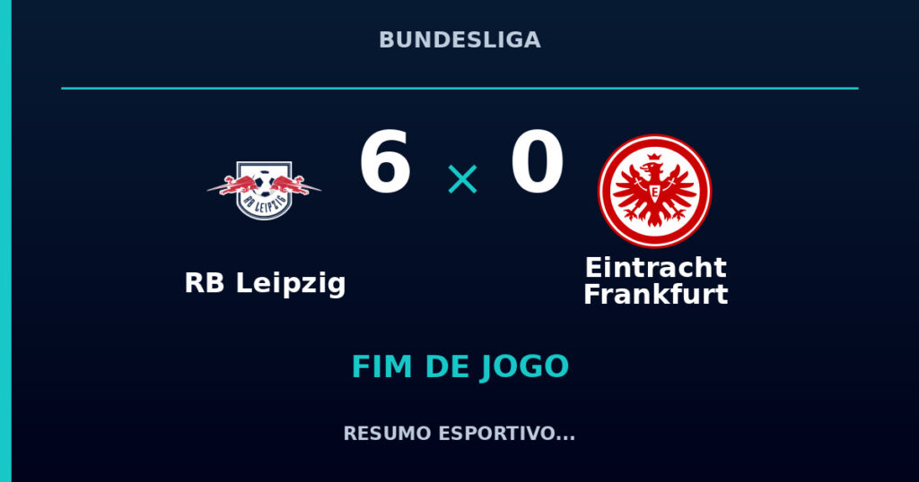 RB Leipzig vence Eintracht Frankfurt por 6 a 0