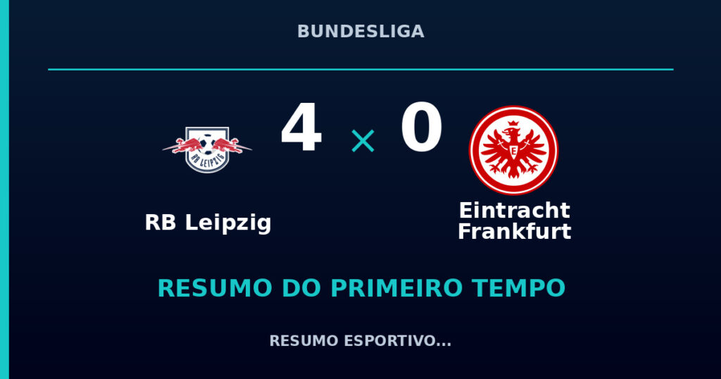 RB Leipzig 4 x 0 Eintracht Frankfurt: como foi o primeiro tempo