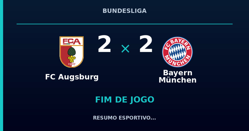 FC Augsburg e Bayern München empatam por 2 a 2
