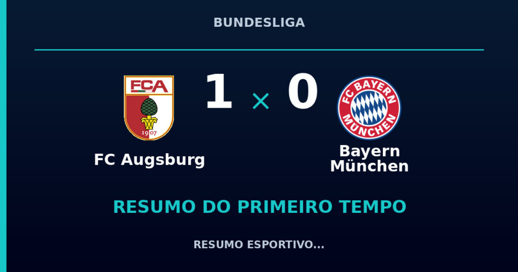 FC Augsburg 1 x 0 Bayern München: como foi o primeiro tempo