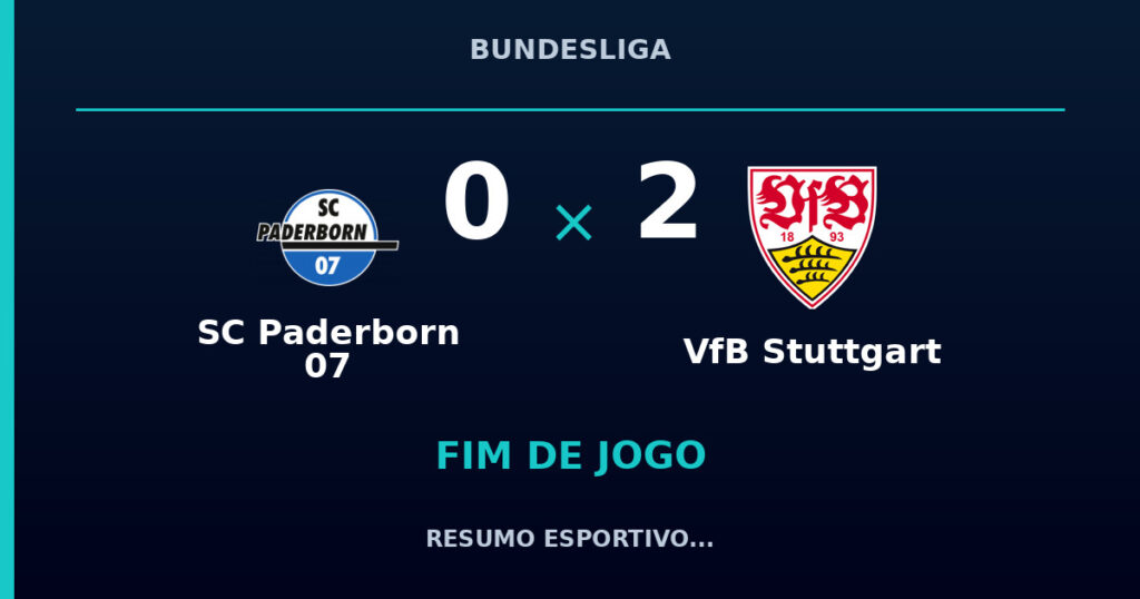 VfB Stuttgart vence SC Paderborn 07 por 2 a 0