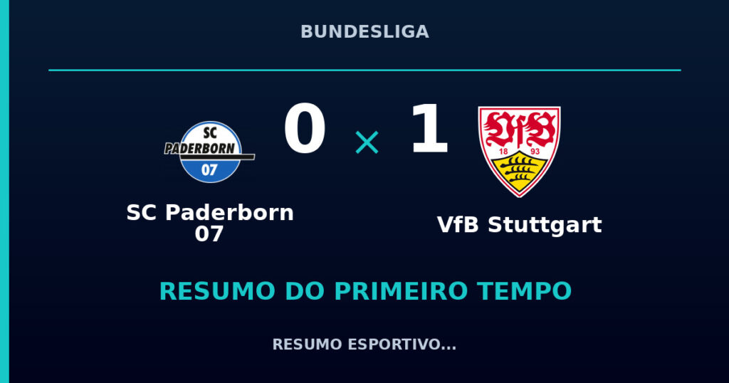SC Paderborn 07 0 x 1 VfB Stuttgart: como foi o primeiro tempo
