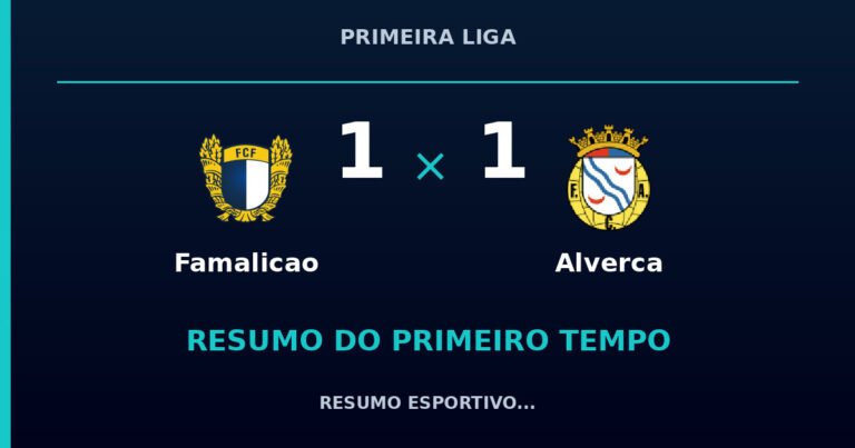Famalicao 1 x 1 Alverca: como foi o primeiro tempo