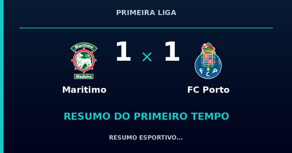 Maritimo 1 x 1 FC Porto: como foi o primeiro tempo
