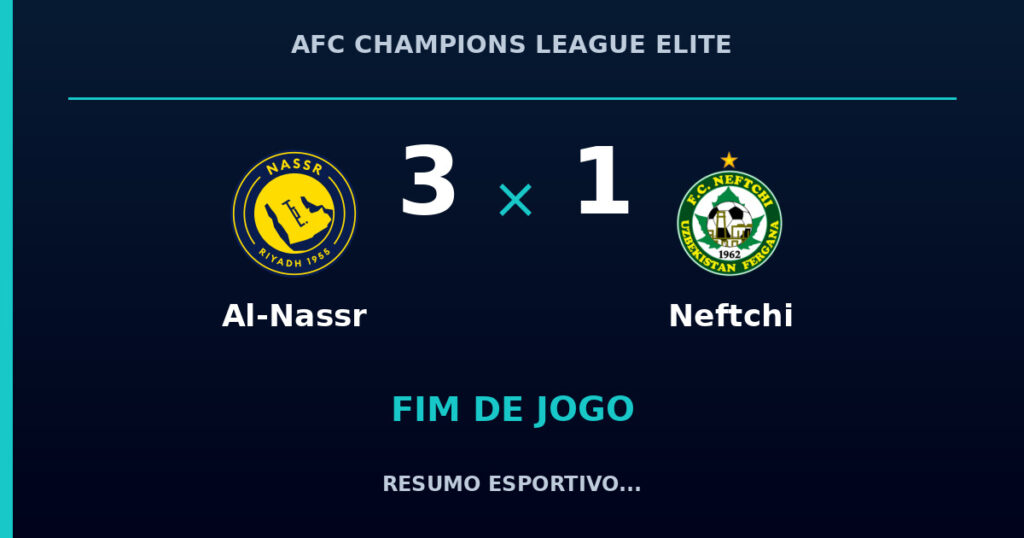 Al-Nassr vence Neftchi por 3 a 1