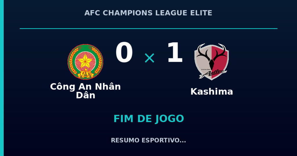 Kashima vence Công An Nhân Dân por 1 a 0