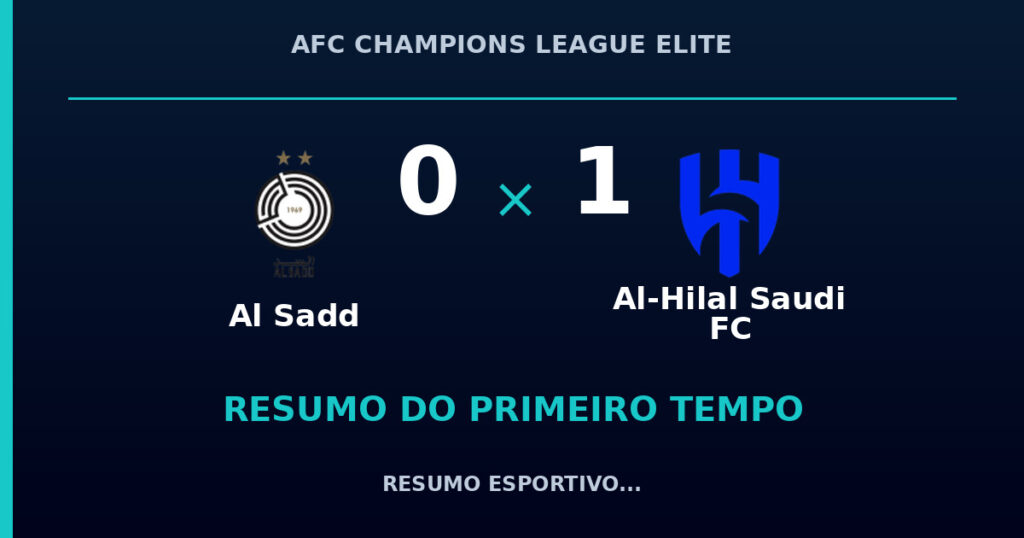 Al Sadd 0 x 1 Al-Hilal Saudi FC: como foi o primeiro tempo