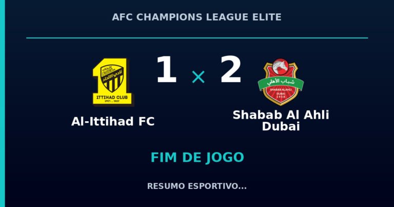 Shabab Al Ahli Dubai vence Al-Ittihad FC por 2 a 1