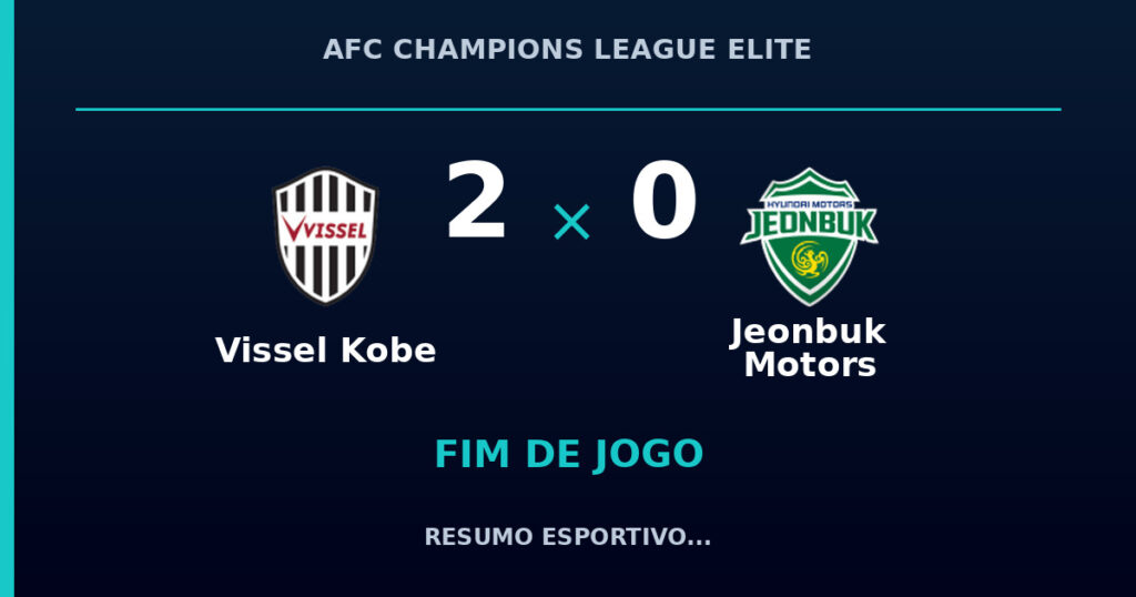 Vissel Kobe vence Jeonbuk Motors por 2 a 0