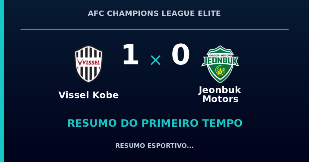 Vissel Kobe 1 x 0 Jeonbuk Motors: como foi o primeiro tempo