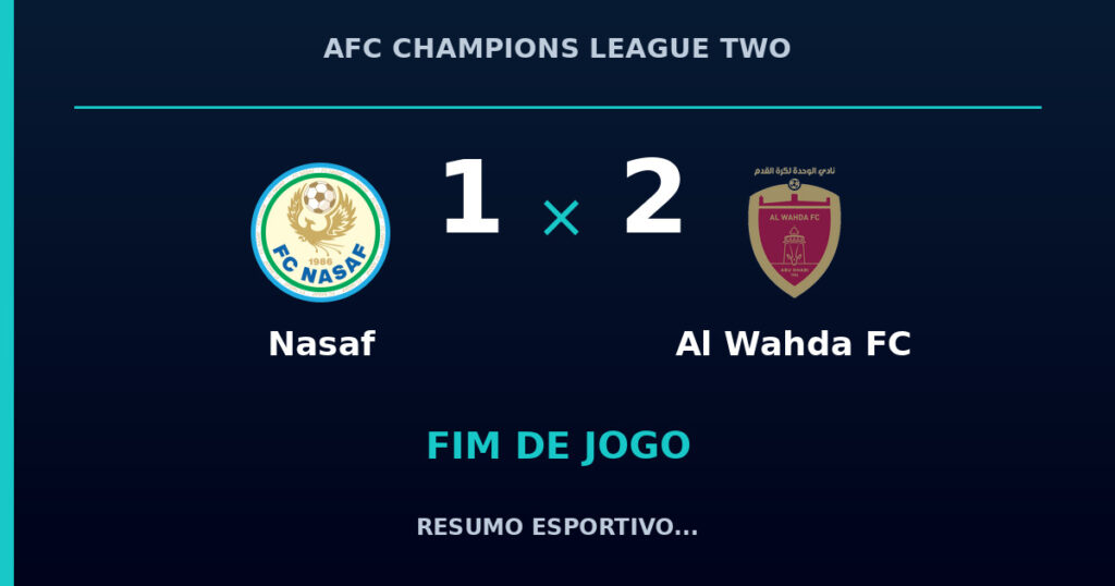 Al Wahda FC vence Nasaf por 2 a 1