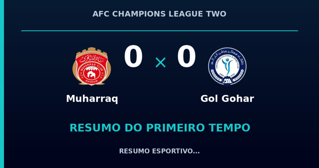 Muharraq 0 x 0 Gol Gohar: como foi o primeiro tempo
