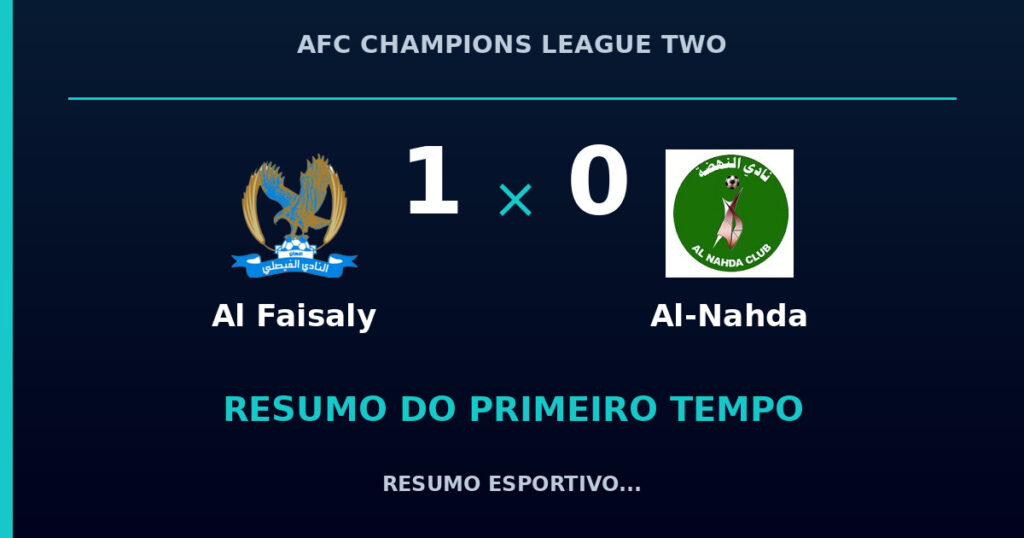 Al Faisaly 1 x 0 Al-Nahda: como foi o primeiro tempo