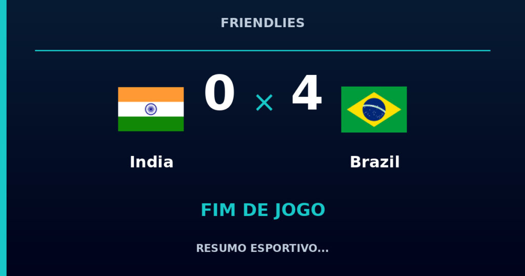 Brazil vence India por 4 a 0