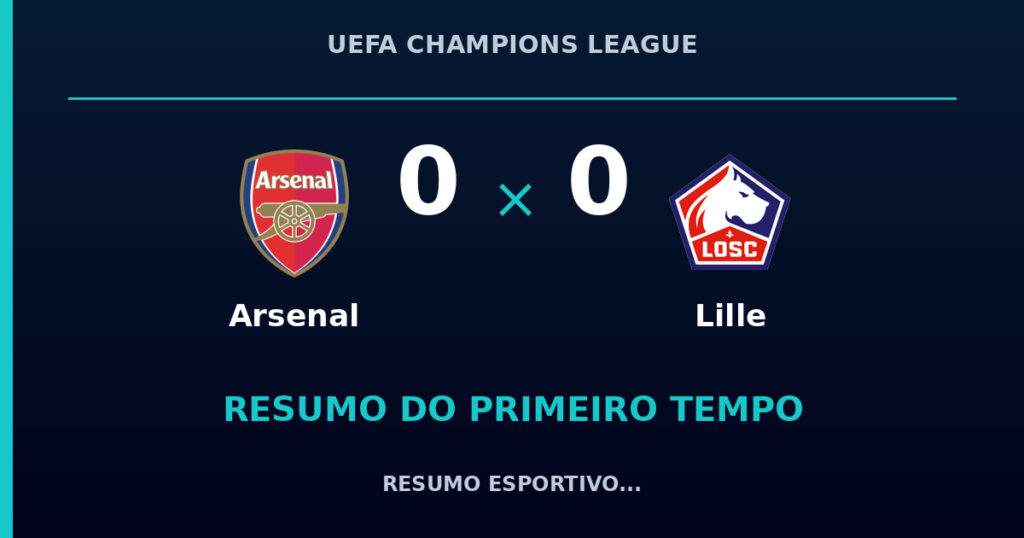 Arsenal 0 x 0 Lille: como foi o primeiro tempo