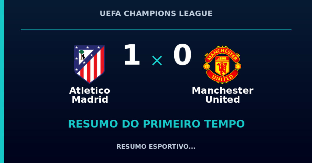 Atletico Madrid 1 x 0 Manchester United: como foi o primeiro tempo