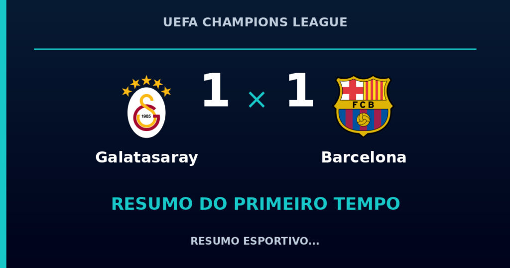 Galatasaray 1 x 1 Barcelona: como foi o primeiro tempo