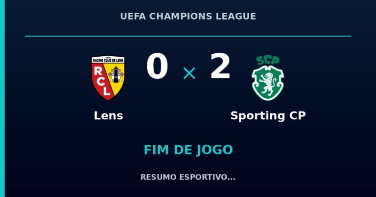 Sporting CP vence Lens por 2 a 0