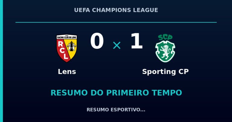 Lens 0 x 1 Sporting CP: como foi o primeiro tempo