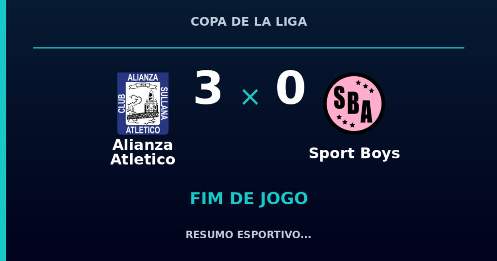 Alianza Atletico vence Sport Boys por 3 a 0