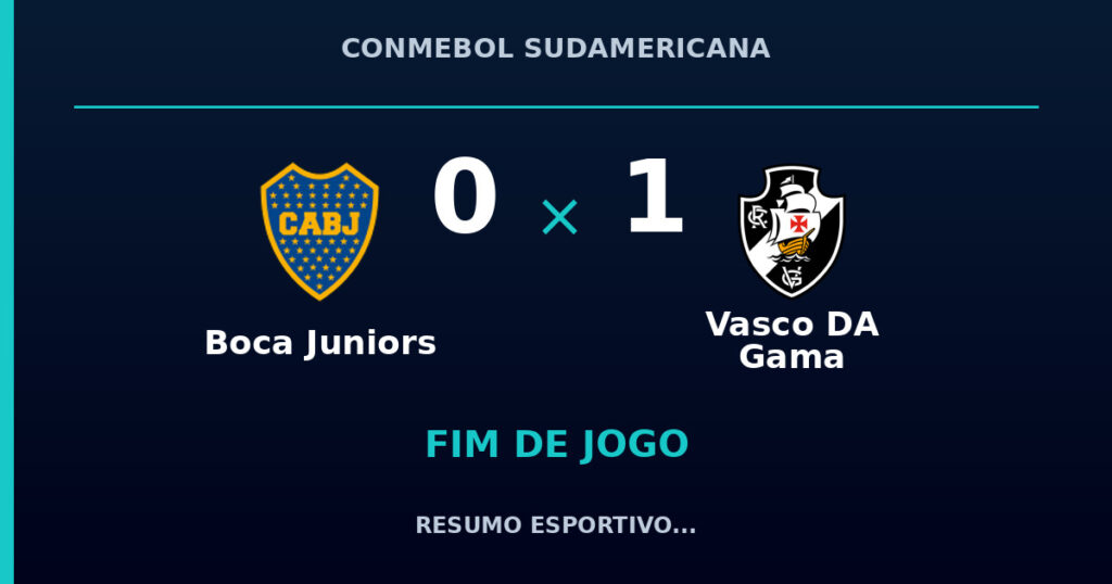 Vasco DA Gama vence Boca Juniors por 1 a 0