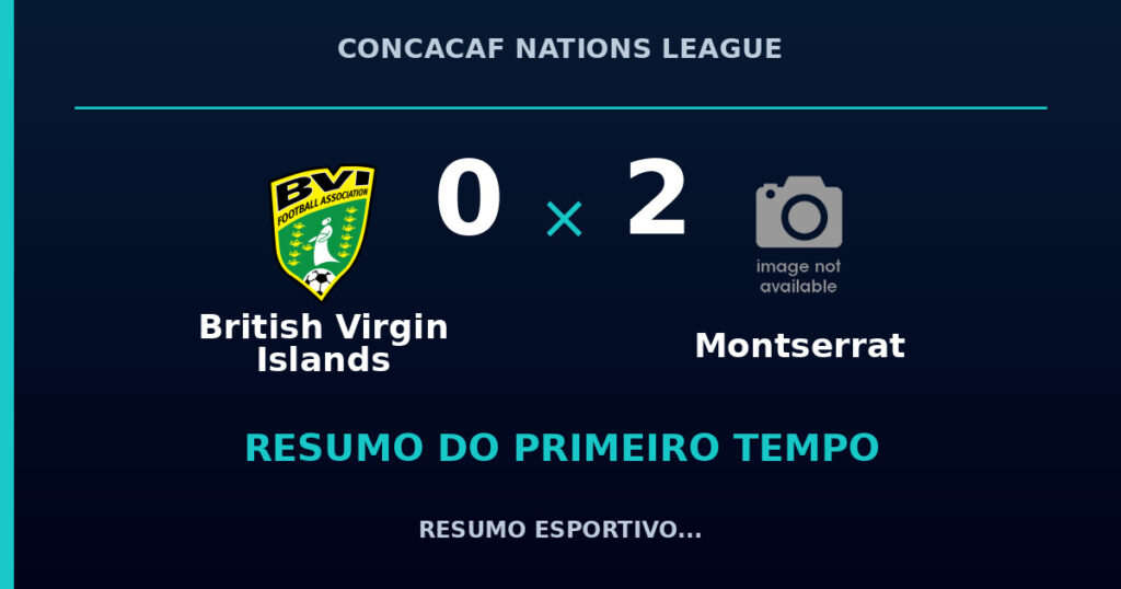 British Virgin Islands 0 x 2 Montserrat: como foi o primeiro tempo