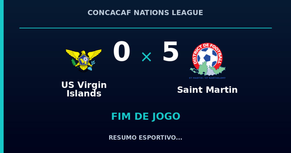 Saint Martin vence US Virgin Islands por 5 a 0