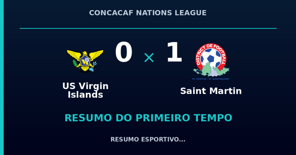 US Virgin Islands 0 x 1 Saint Martin: como foi o primeiro tempo