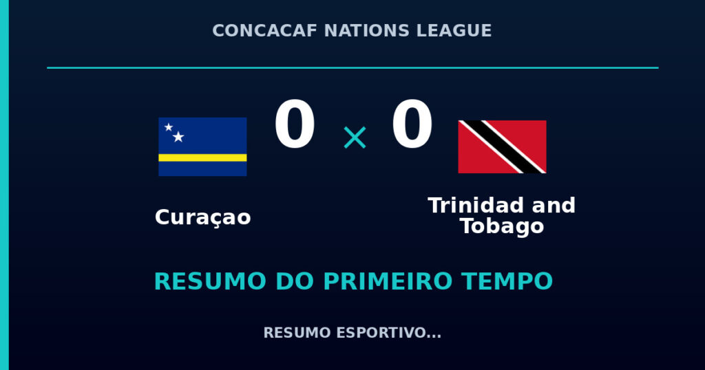 Curaçao 0 x 0 Trinidad and Tobago: como foi o primeiro tempo