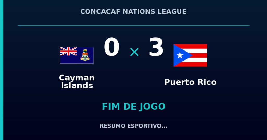 Puerto Rico vence Cayman Islands por 3 a 0