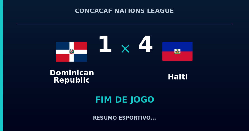 Haiti vence Dominican Republic por 4 a 1