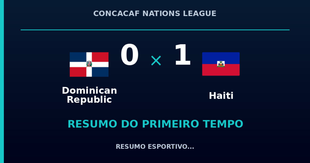 Dominican Republic 0 x 1 Haiti: como foi o primeiro tempo