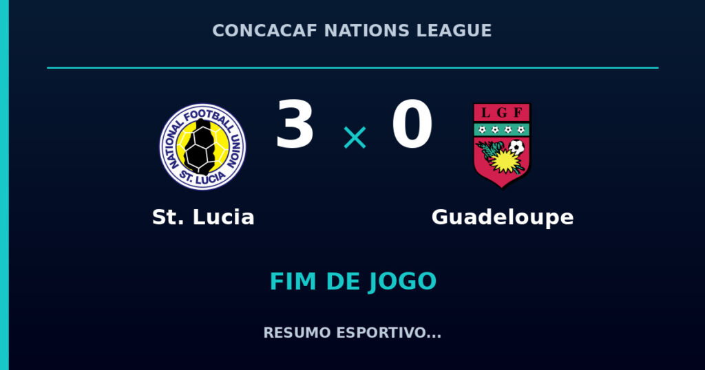 St. Lucia vence Guadeloupe por 3 a 0