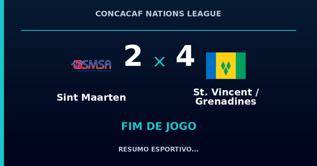 St. Vincent / Grenadines vence Sint Maarten por 4 a 2