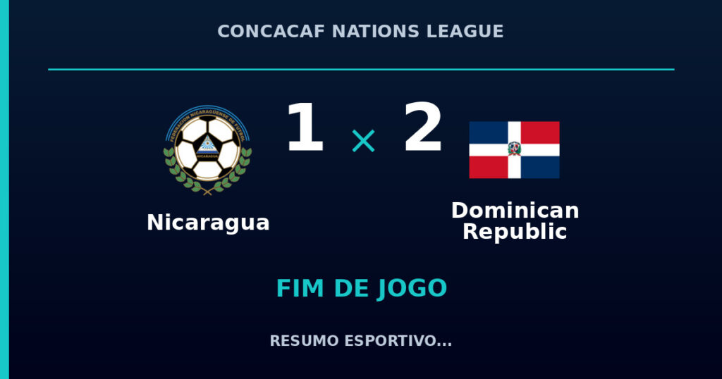 Dominican Republic reage e vence Nicaragua por 2 a 1