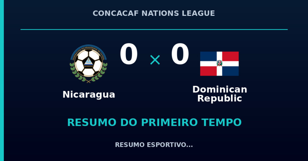 Nicaragua 0 x 0 Dominican Republic: como foi o primeiro tempo