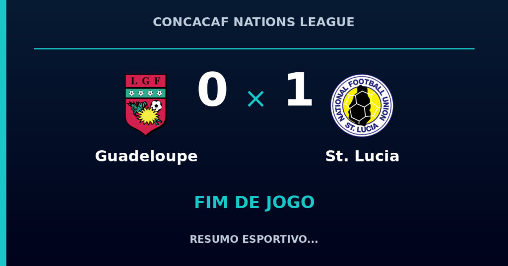 St. Lucia vence Guadeloupe por 1 a 0