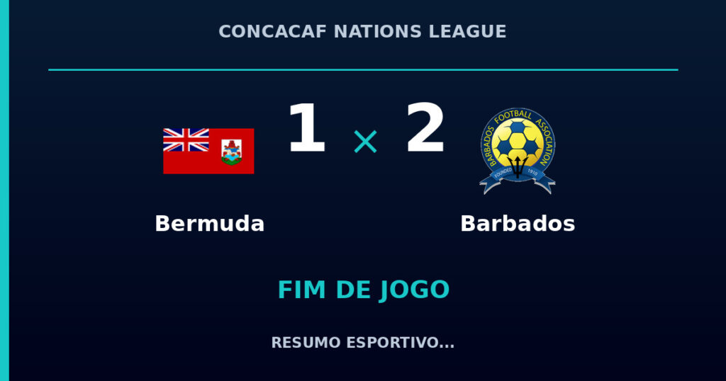 Barbados reage e vence Bermuda por 2 a 1