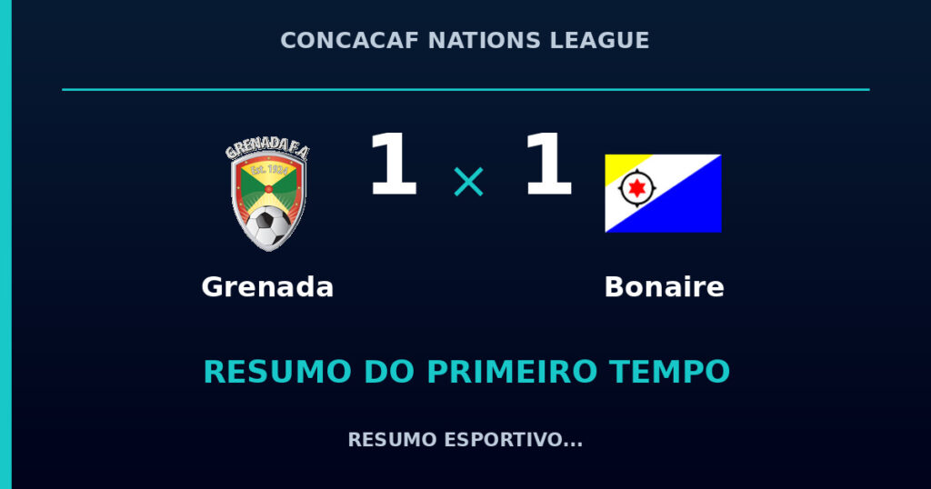 Grenada 1 x 1 Bonaire: como foi o primeiro tempo