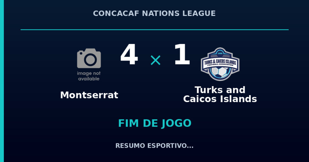 Montserrat vence Turks and Caicos Islands por 4 a 1