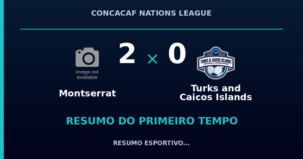 Montserrat 2 x 0 Turks and Caicos Islands: como foi o primeiro tempo
