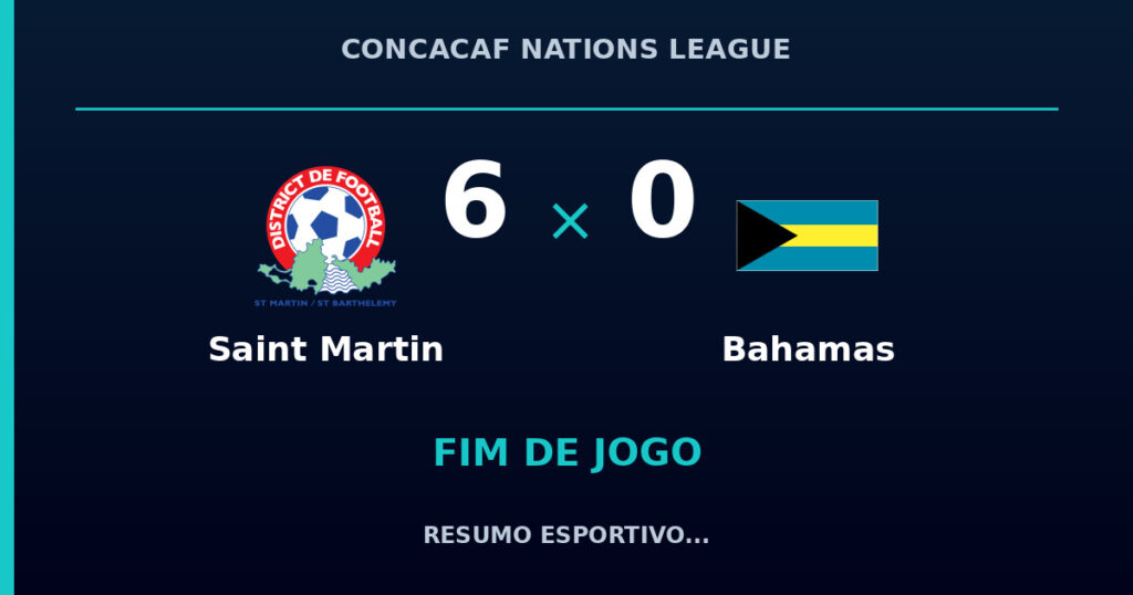 Saint Martin vence Bahamas por 6 a 0