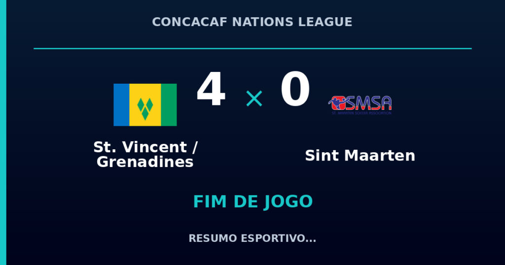 St. Vincent / Grenadines vence Sint Maarten por 4 a 0
