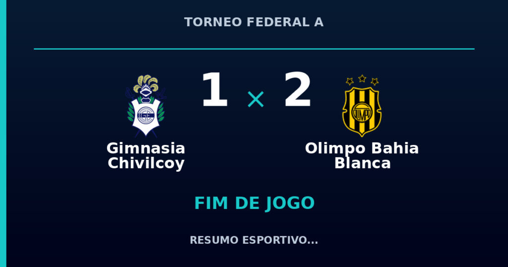 Olimpo Bahia Blanca vence Gimnasia Chivilcoy por 2 a 1