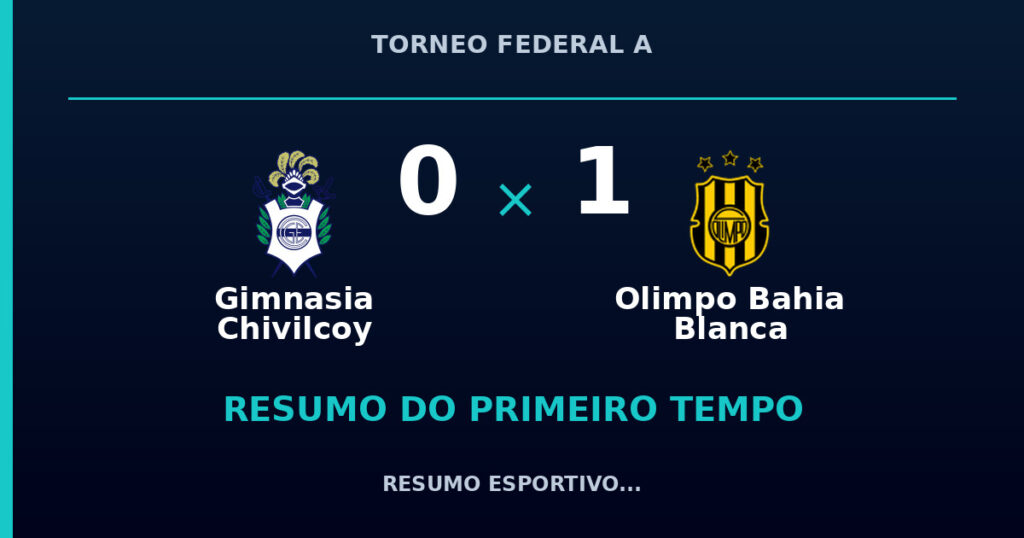 Gimnasia Chivilcoy 0 x 1 Olimpo Bahia Blanca: como foi o primeiro tempo