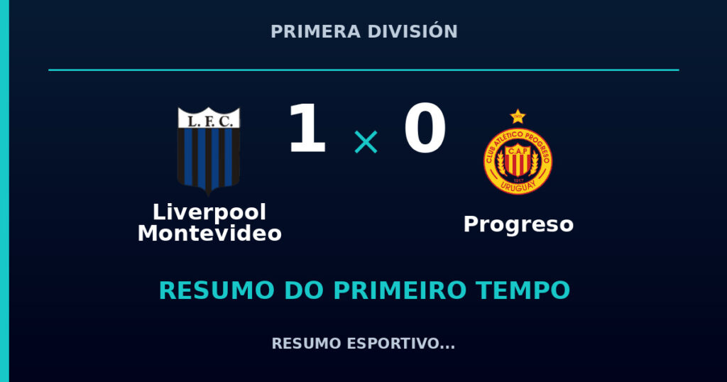 Liverpool Montevideo 1 x 0 Progreso: como foi o primeiro tempo