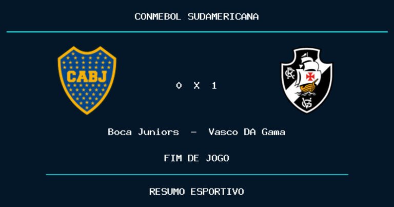 Boca Juniors 0 x 1 Vasco DA Gama: resultado da partida