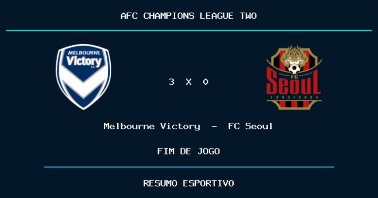 Melbourne Victory 3 x 0 FC Seoul: resultado da partida