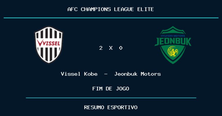 Vissel Kobe 2 x 0 Jeonbuk Motors: resultado da partida