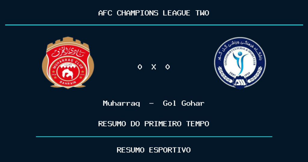 Muharraq 2 x 0 Gol Gohar: como foi o primeiro tempo